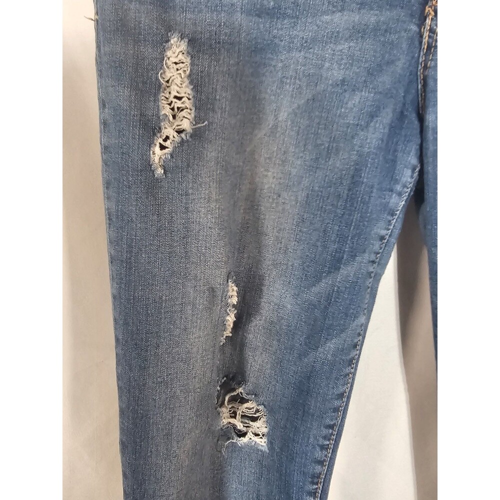 1822 Denim Butter Distressed Skinny Ankle Jeans Womens Sz 14 Raw Hem 32x27 Blue - Picture 12 of 14